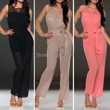 Комбинезоны для малышек Для женщин комбинезон Новинка шифон свободные Для женщин бутик черный наряды Комбинезоны для девочек комбинезон с поясом сексуальное боди Для женщин 0920