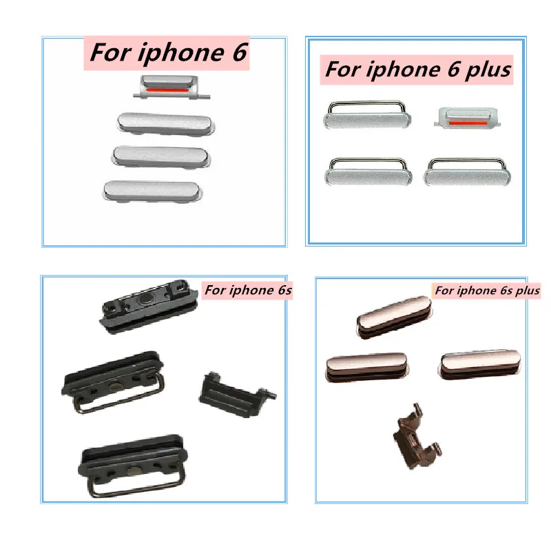 

Full set Switch Power Volume Mute Button Key Side Button Full Set Repair parts Replacement For iPhone 6 6 Plus 6S 6S Plus