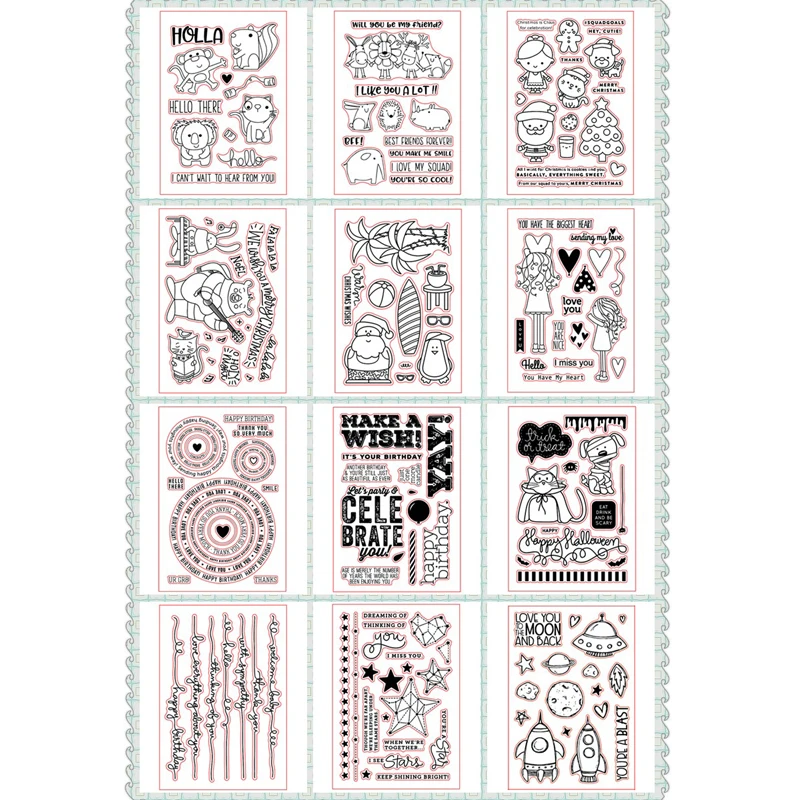 

Cute Animals Pattern Silicone Stamp Rubber Seal Transparent Clear For Scrapbook Album Embossing Decor DIY Crafts 3x4in
