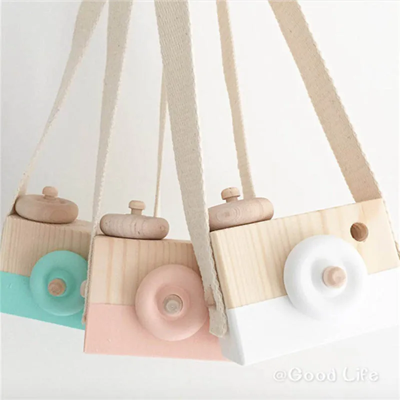 Fashion Baby Wooden Camera Educational Toys Boys Girls Fashion Photography Prop Decoration Accessory Safe Kids Toy Birthday Gift