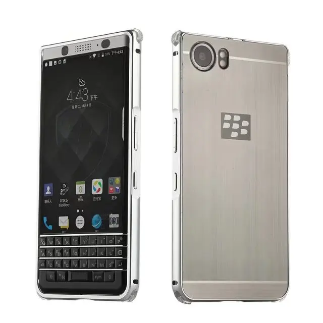 Для BlackBerry KEYone чехол для телефона металлический алюминиевый бампер+ PC акриловый 2 в 1 гибридный Чехол Двойной защитный чехол для KEYone - Цвет: Silver