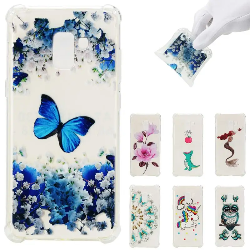 For Coque Samsung Galaxy A7 2017 Case Silicone Phone 2016 Cute butterfly Transparent Back Cover |