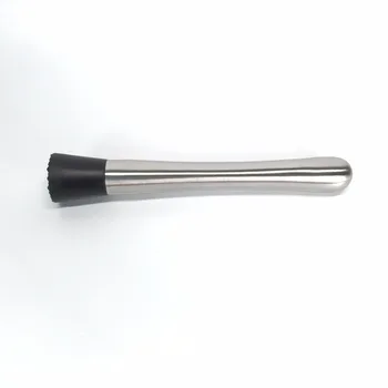

1PC Stainless Steel Ice Cocktail Swizzle Stick Fruit Muddle Pestle Popsicle Stick Crushed Ice Hammer Bar Tools Wine Tool OK 0423