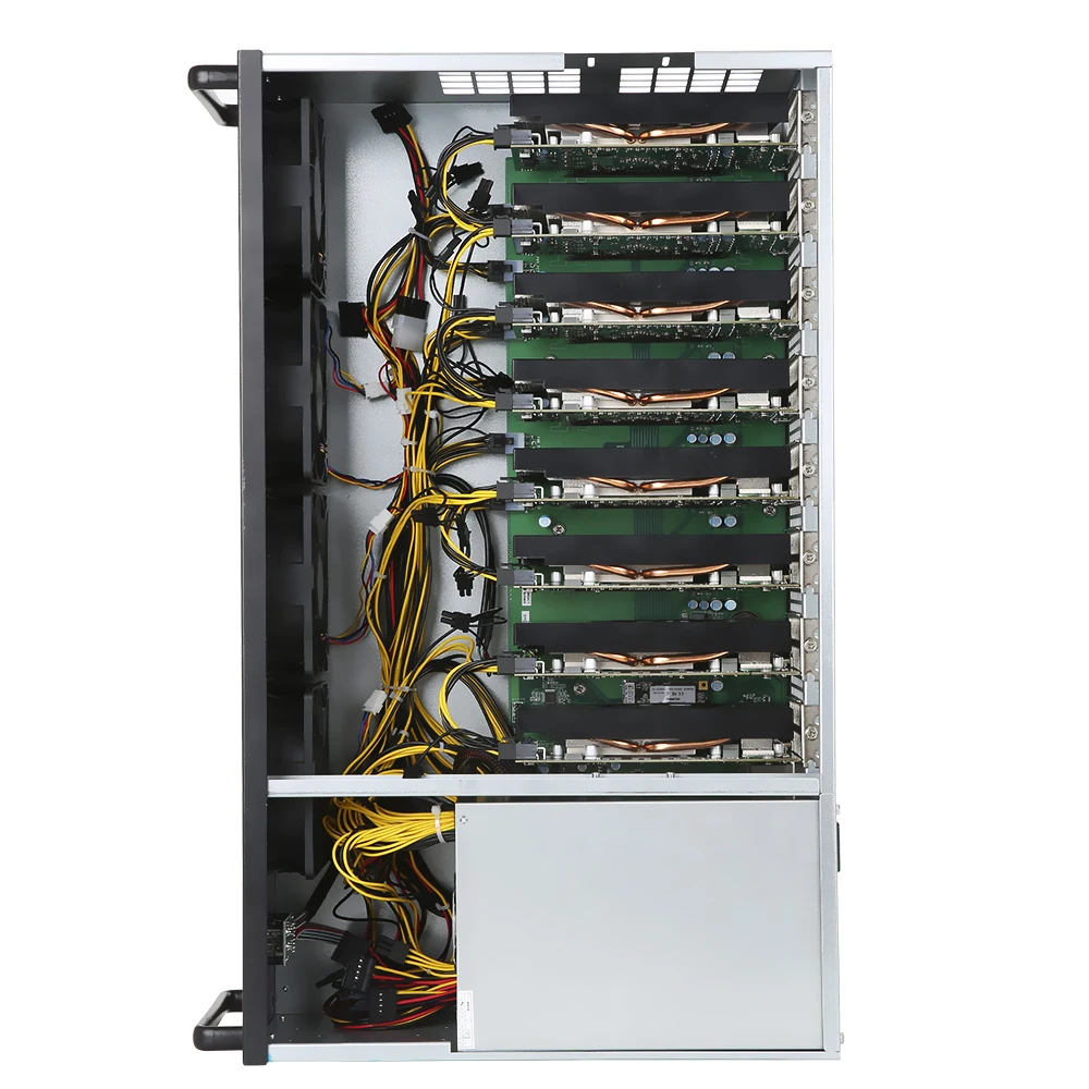 

For AMD Radeon RX580 8 Graphics Cards Extensible 240Mhash/s ETH Mining Machine Coin Mining Miner With 1800W Power Supply