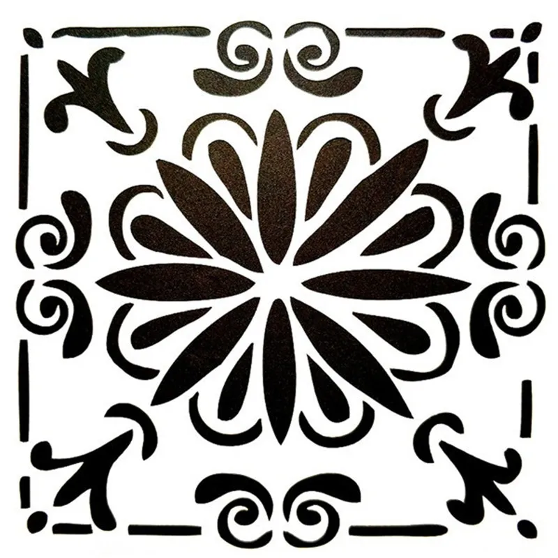 Diy Painting 15 15cm Vintage Pattern Stencil Template For