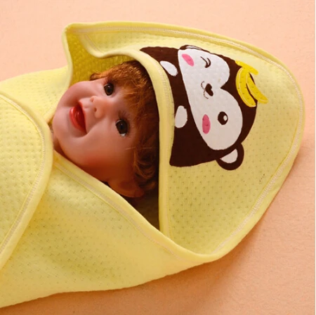Детский спальный мешок ‑й хлопковый муслин удобный спальный мешок милый мультяшный узор съемный рукав спальный мешок анти кик одеяло