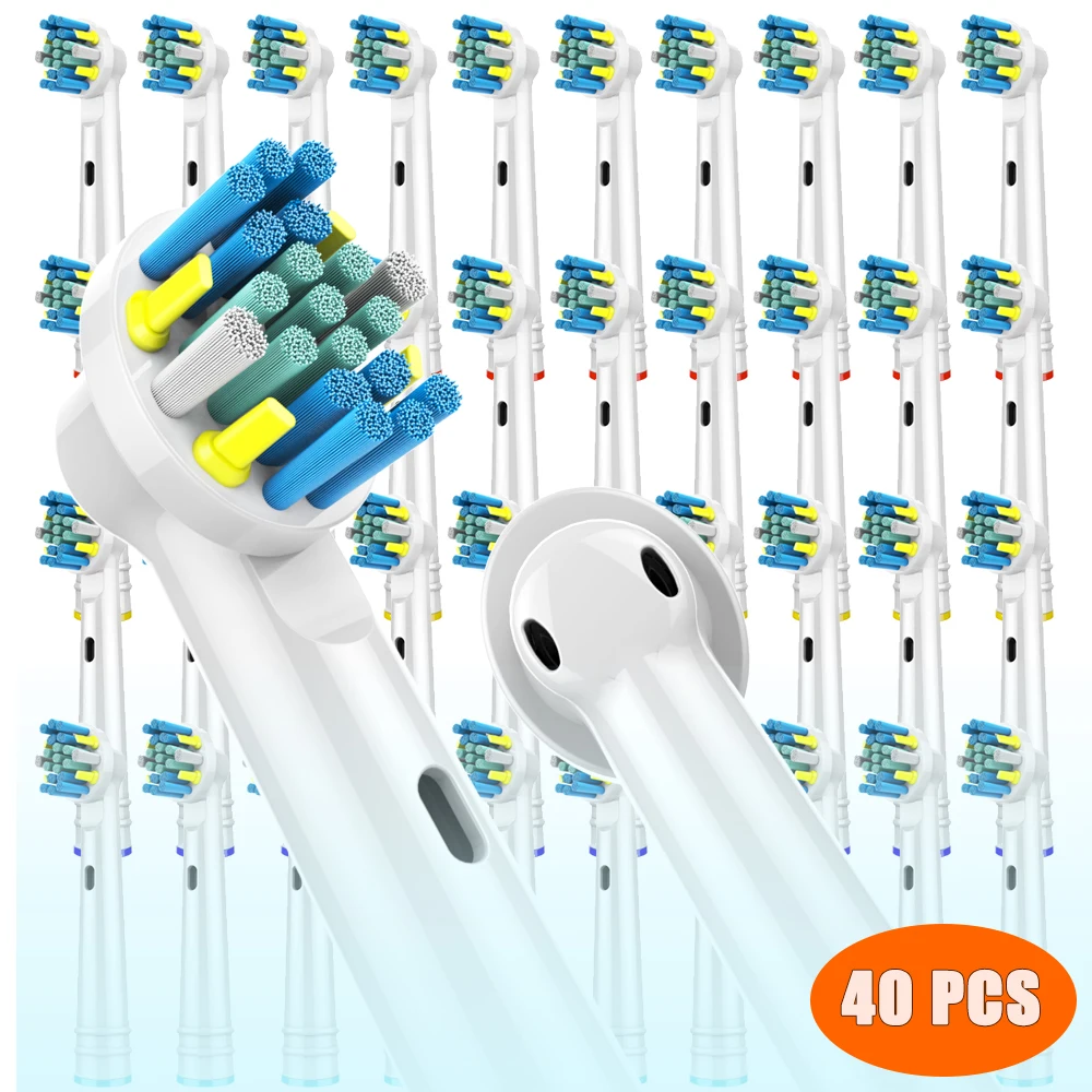 

40 PCS Generic Toothbrush Heads for Oral B Toothbrush Heads Vitality Dual Clean/Professional Care SmartSeries