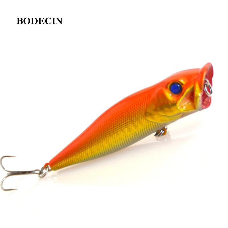 Fishing Lures Poper Hard Artificial Laser Bait 5pcs Topwater Floating Poper Lure Hooks Crank Wobblers Tackle Tool 3D Eyes Fish (3)