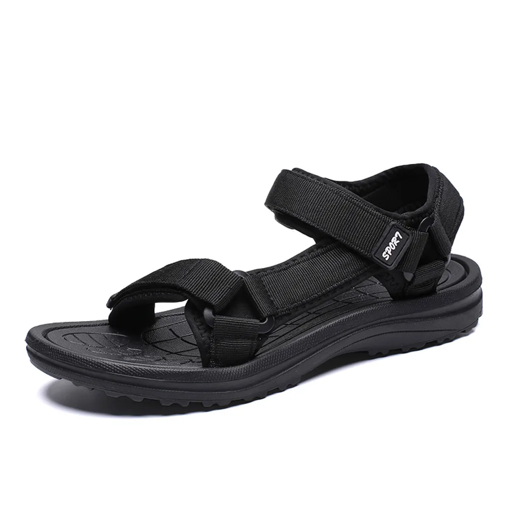 

Summer Outdoor Mens Flats Casual Canvas Upper Material Solid Beach Athletic Shoes Breathable Sport Sandals Hot Apr 25