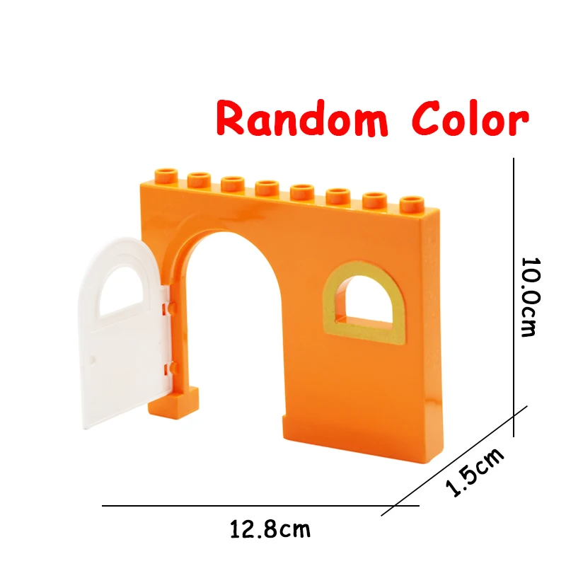 Большие частицы строительные блоки крыша стены двери окна аксессуар дом набор собрать кирпичи совместим с Duplo Детские DIY игрушки подарок