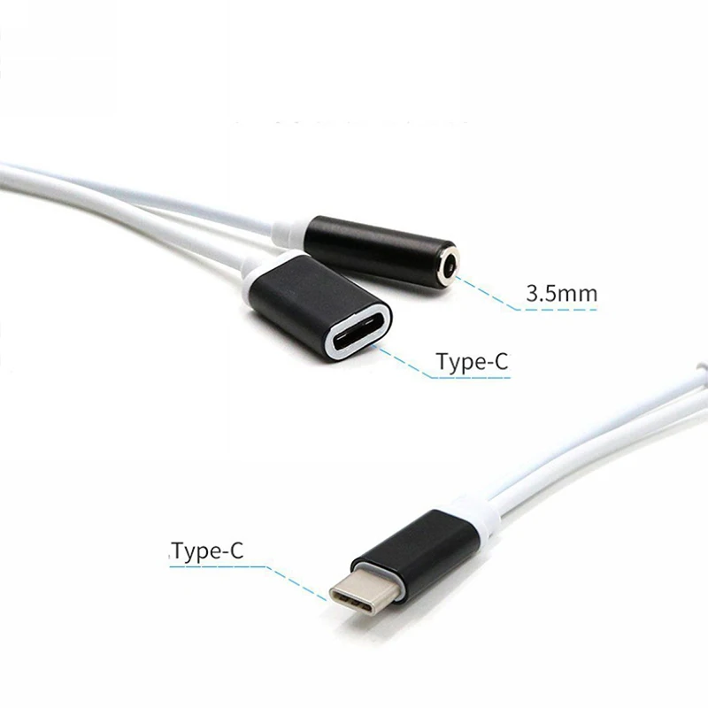 Кабель типа C 2 в 1 usb type-C 3,5 мм разъем для наушников адаптер для мотоцикла Xiaomi аудио сплиттер Letv
