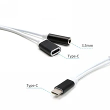 Кабель типа C 2 в 1 usb type-C 3,5 мм разъем для наушников адаптер для мотоцикла Xiaomi аудио сплиттер Letv