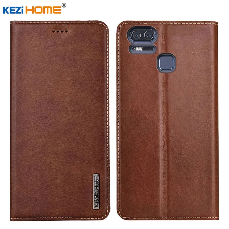 

Case for Asus Zenfone 3 Zoom ZE553KL KEZiHOME Luxury Genuine Leather Flip wallet Cover for Asus ZE553KL Phone cases