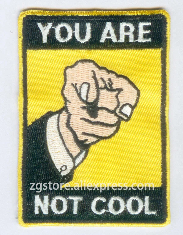 

Embroidery Punk Music Rock Band Patches Iron on 8.4x5.7cm EPP1233 YOU ARE NOT COOL