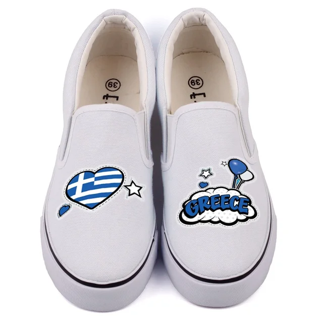 Harajuku Style Greece Men Casual Canvas Shoes Designer