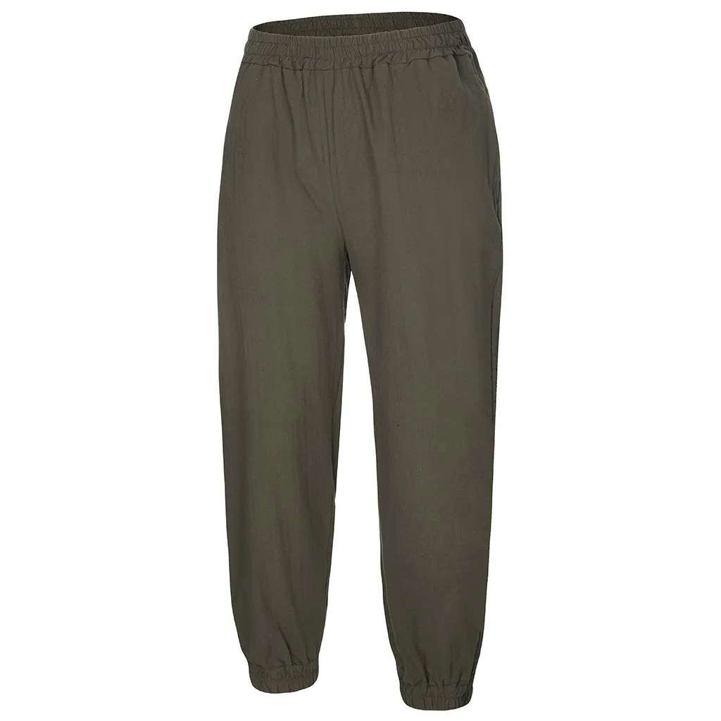mens baggy linen trousers