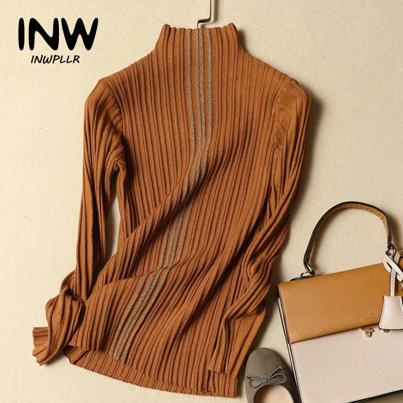 2018 New Arrival Autumn Sweater Slim Women Sweaters And Pullovers Casual Fashion Turtleneck Long Sleeve Knitted Pull Femme | Женская