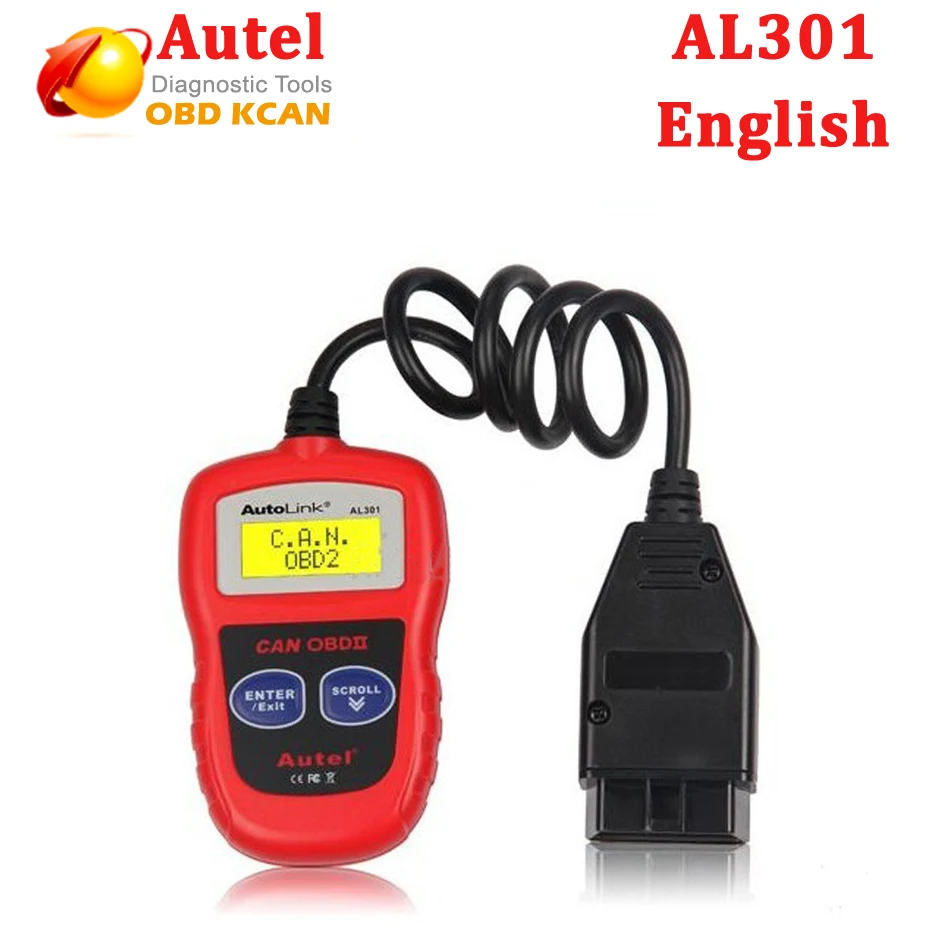 Оригинальный Autel Автоссылка AL301 OBDII/может Code Reader ясно Autel al 301 OBD2 автоматический диагностический сканер обновление Официальный сайт