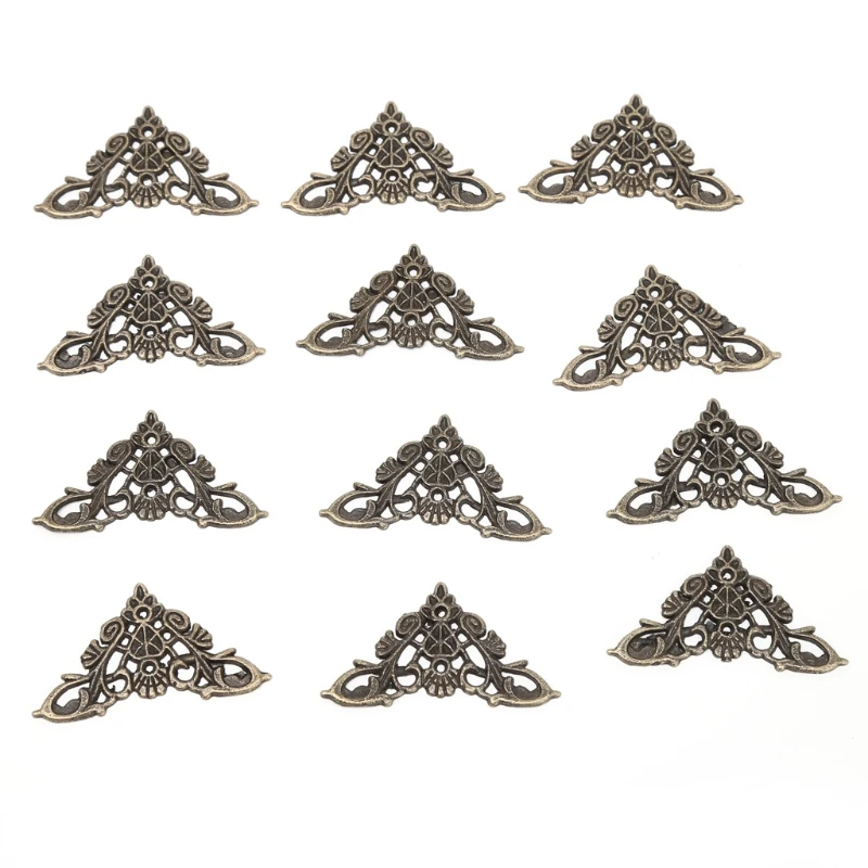 

New 12x Antique Bronze Decorative Jewelry Gift Box Album Feet Leg Corner Protector