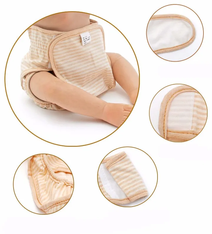 Тканевые подгузники для новорожденных, хлопковые Дышащие Детские тренировочные штаны для горшка, брендовые мягкие Моющиеся Многоразовые подгузники, 1 шт