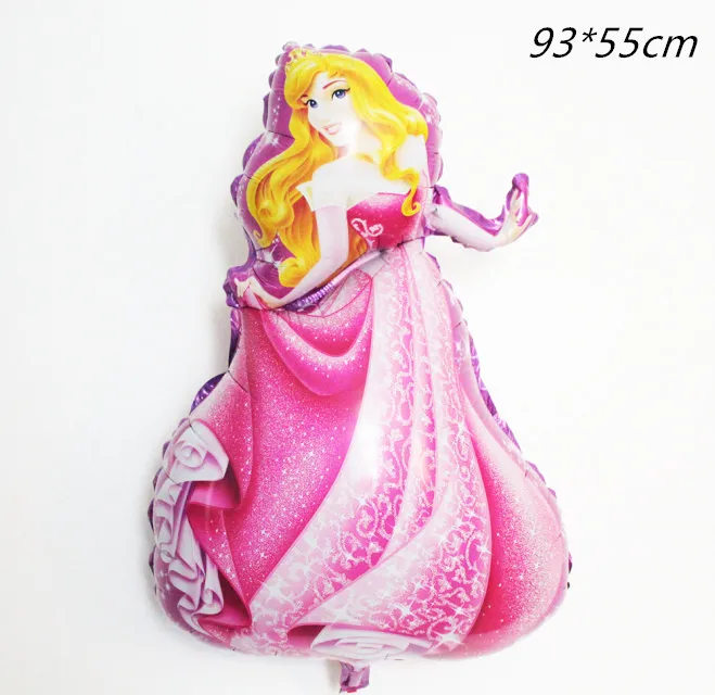 1 шт. 93*55 см большие Бель Аврора Золушка Белоснежка Принцесса Эльза фольгированные воздушные шары с гелием для юбилея вечерние шары с декором - Цвет: as picture