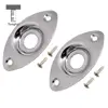Tooyful 2pc Electric Bass Guitar Jack Output Input Socket Cover Plate with 2 Mounting Screws for Oval Style ► Photo 3/6