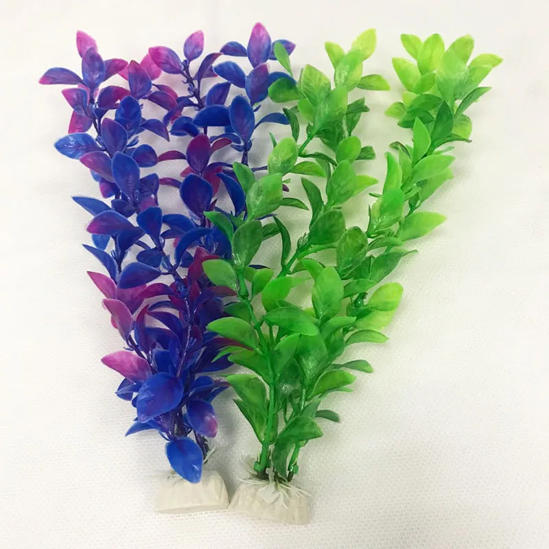 Fish Tank Decorations Aquarium Plastic Plant Artificial Simulation Water Plants 25cm