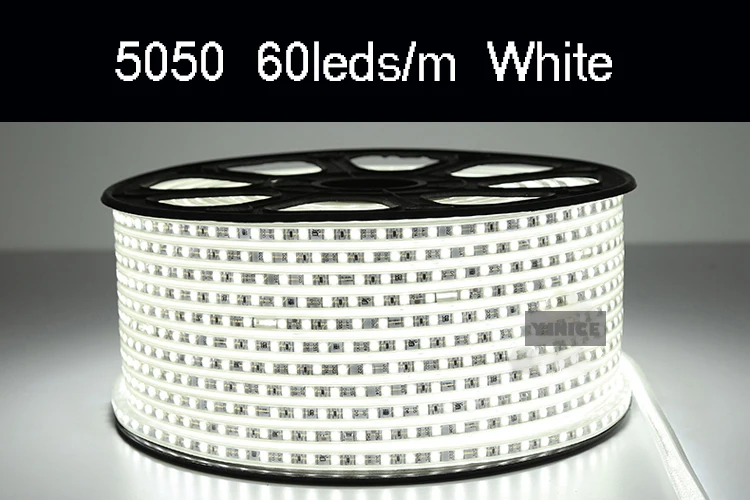 SMD 5050 ac220в Светодиодная лента гибкий свет 60 светодиодный s/m Водонепроницаемая светодиодная лента с штепсельной вилкой питания ЕС 220 В лампа наружная 5 м 10 м 15 м