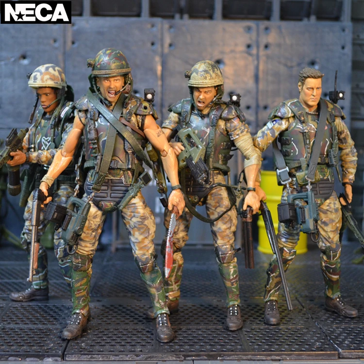 NECA колония морской корпус Наёмник Soliders AVP Хищник инопланетяне 2 7 дюймов Подвижная кукла Фигурка