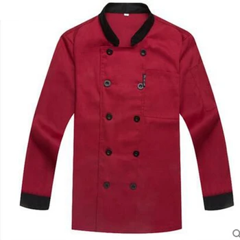 

Chef Uniform Long Sleeve Hotel Overalls Western Restaurant Waiter Clothing Hotel Kitchen Chef's Work Wear Men and Women