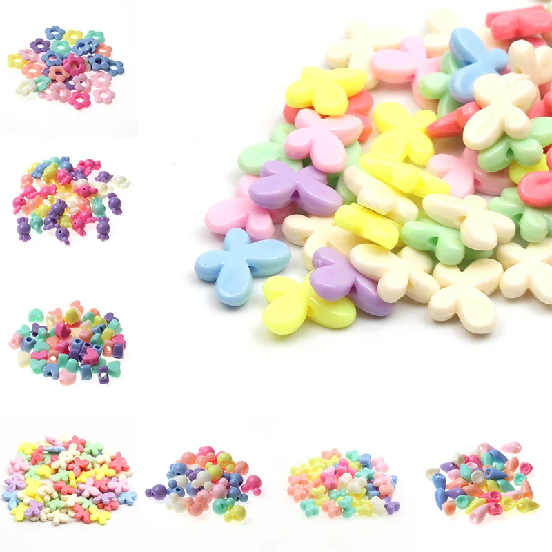 

Mixed Colorful Spacer Beaded Acrylic Beads For Jewelry Making Findings Pendant Fit DIY Bracelet Necklace 50PCS