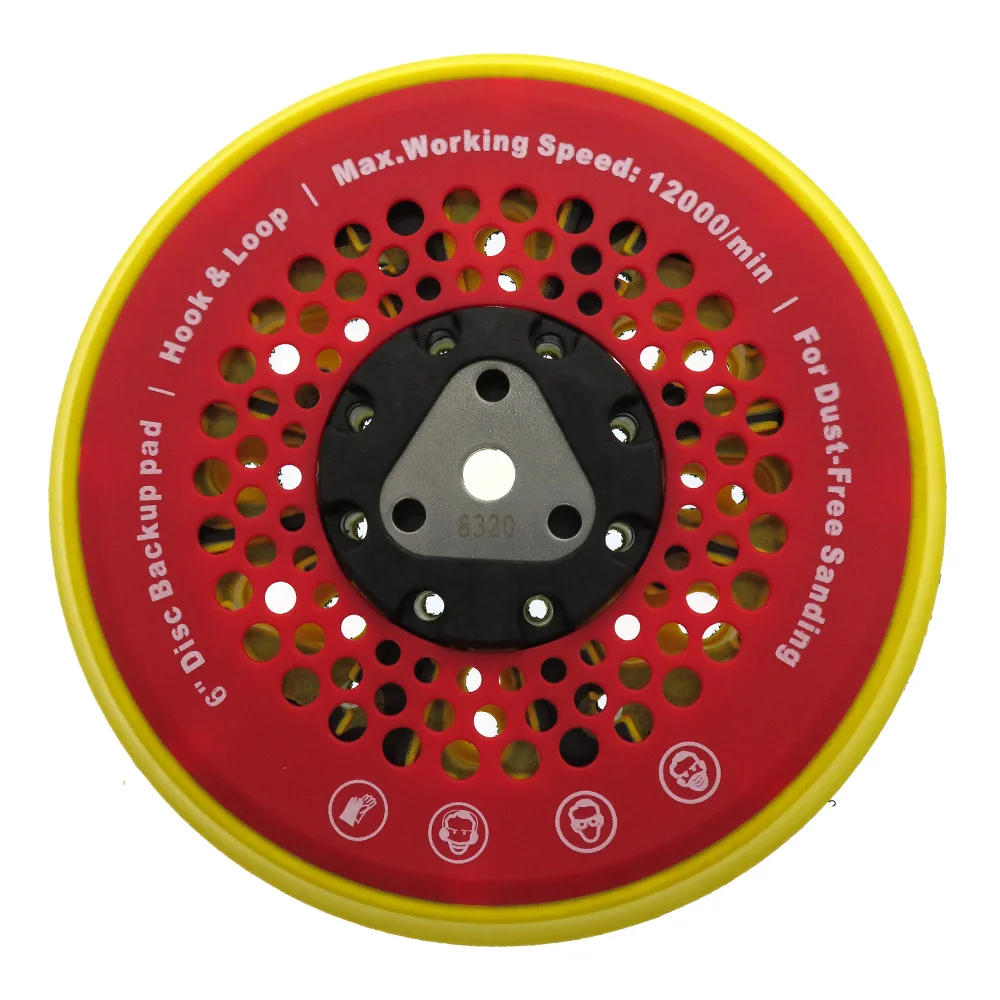 

6" 150mm 53-Hole Sanding Pad Multi-functional Dust Free Backing Plate Hook and Loop