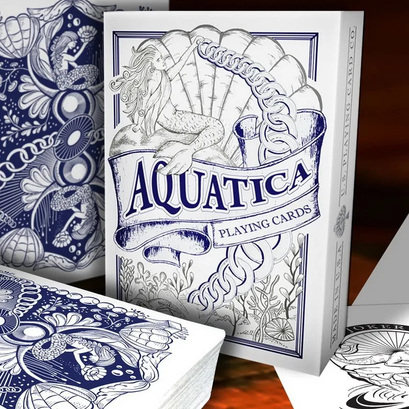 Aquatica колода игральные карты размер покера USPCC пользовательский ограниченный