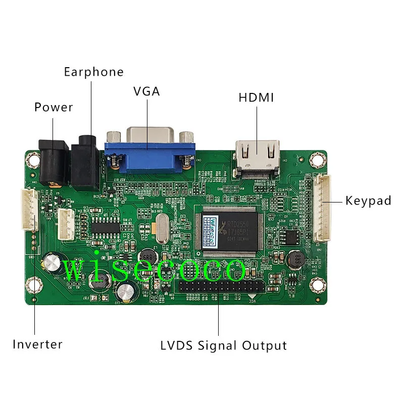 10.1 inch 2k 2560*1600 VVX10T022N00 LCD display no backlight screen Control Driver Board earphone HDMI VGA lvds For 3D printer