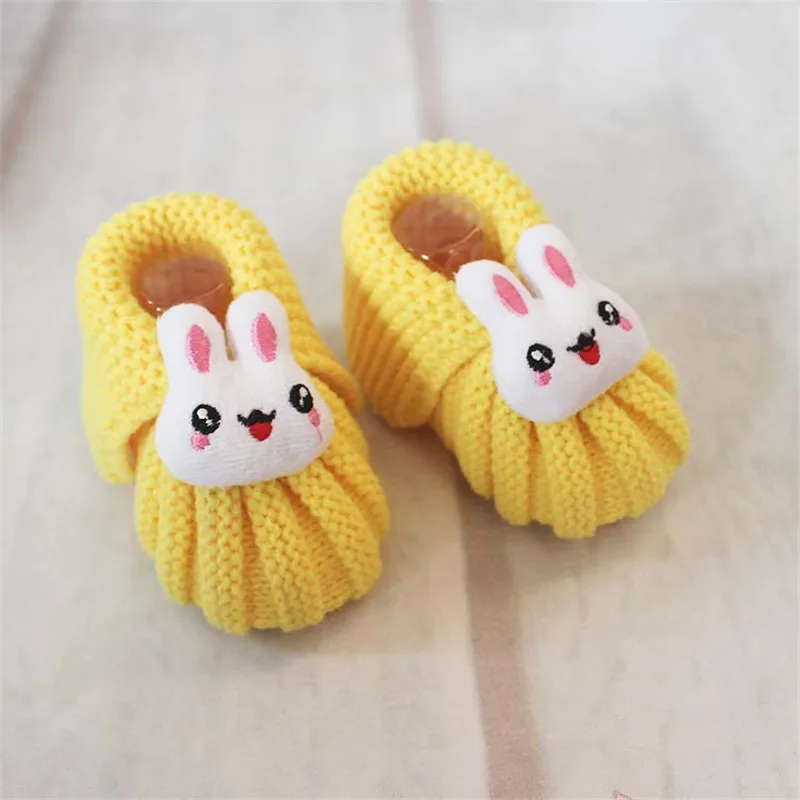 Baby Shoes 2016 New Baby Cartoon Cotton Soft Woolen Shoes Baby Supplies Toddler First Walkers One Size 4 Colors Hot Sale