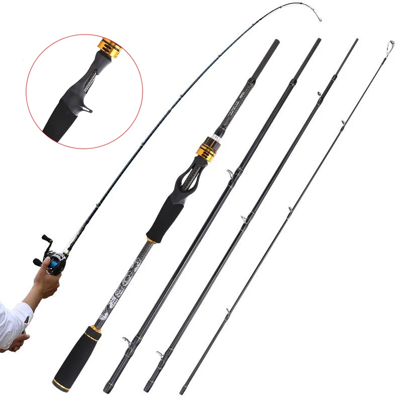 Sougayilang Casting Fishing Rod and Baitcasting Reel Combo Portable Travel Fishing Pole And 12+1BB Baitcasting Reel Kit