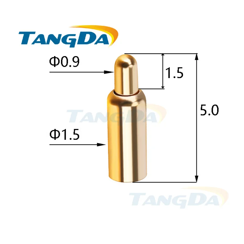 Tangda pogopin разъемы SMD контактный штырь пружинный штырь разъем батареи D 1,5*5 Hmm позолоченный 1u "(можно настроить) A