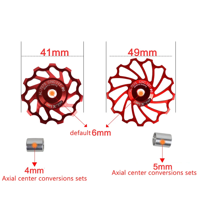 Mi. xim TT11 TT13 MTB велосипед Керамика подшипник 11 T задний переключатель Запчасти до 13 лет с ЧПУ направляющий ролик Керамика s подшипник опорный ролик MTB недорогая