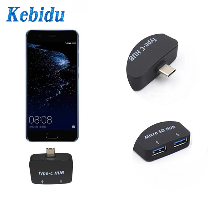 

Kebidu Type-C to USB 3.0 Hub Micro USB to USB 3.0 Mini USB C Adapter Converter for Chromebook S8 S9 Note8 Xiaomi 6 Wholesale