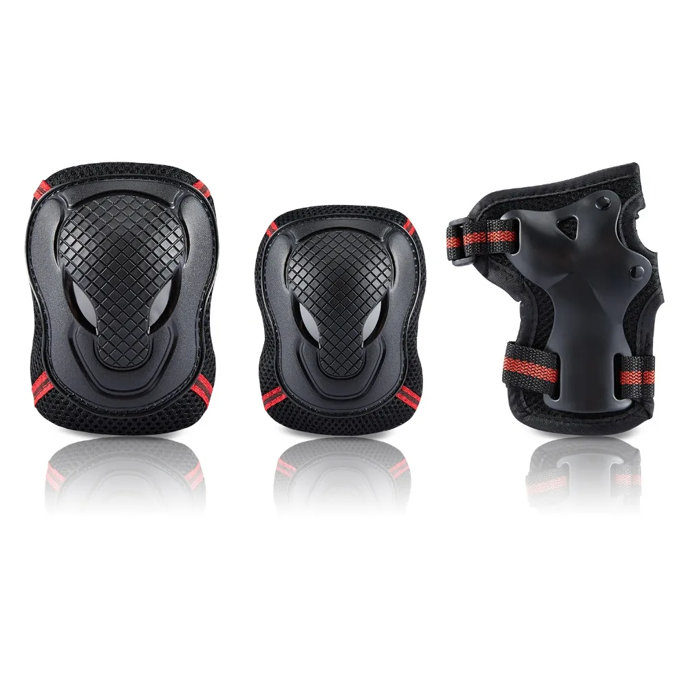 SKL 6PCS/Set Safety Guard Protective Injury Knee Pads Elbow Pads Wrist Pads Suitable for All Sports, Airsoft, Paintball, Hunting SKL 6PCS/Set Safety Guard Protective Injury Knee Pads Elbow Pads Wrist Pads Suitable for All Sports, Airsoft, Paintball, Hunting