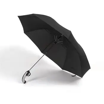 

Fully-automatic Three Folding Umbrella Creative RainPistol/Gun Style Men Automatic Umbrellas Windproof Male Parasol Black