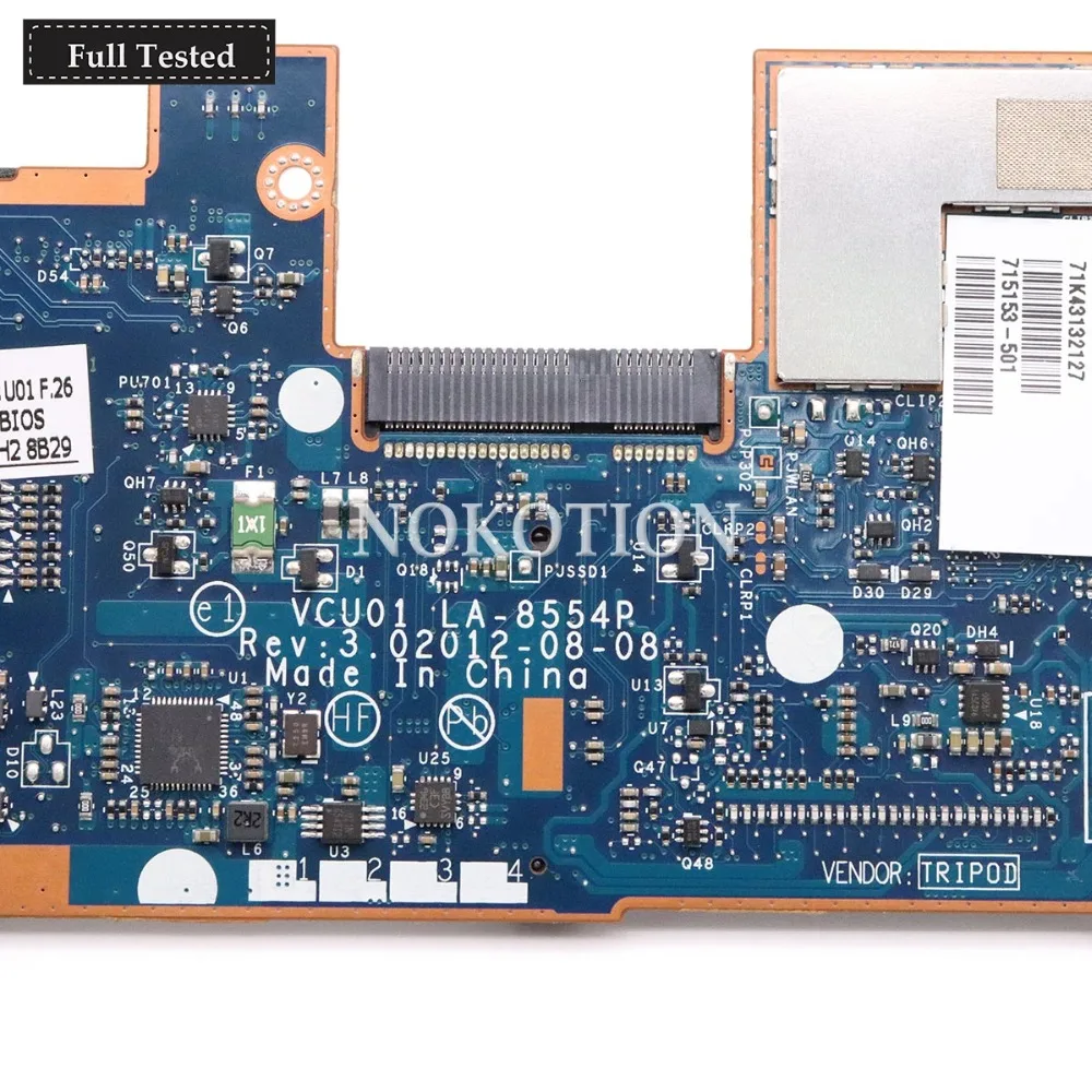  NOKOTION 714758-501 VCU01 LA-8554P Main board for HP Spectre XT13 XT 13-2000 laptop motherboard SR0