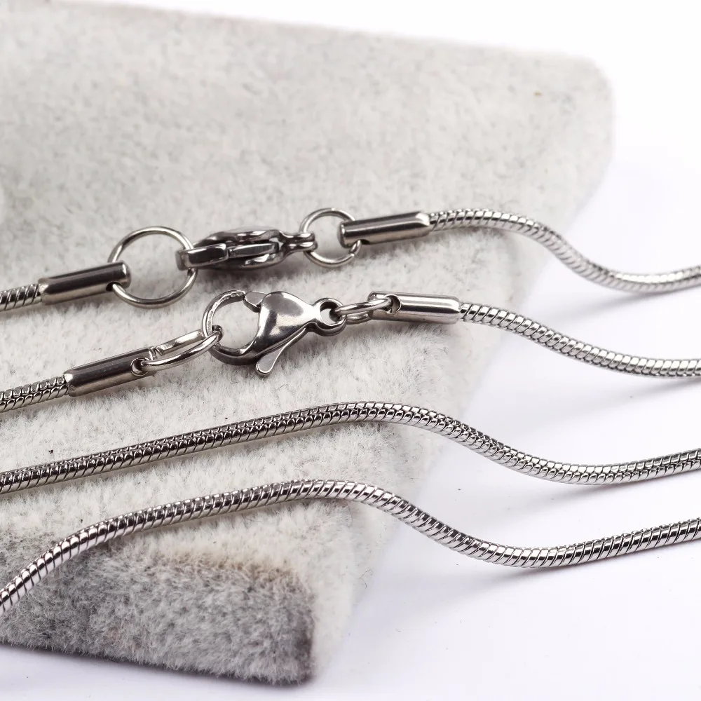 Reidgaller 5pcs 45cm long stainless steel chain with lobster clasp