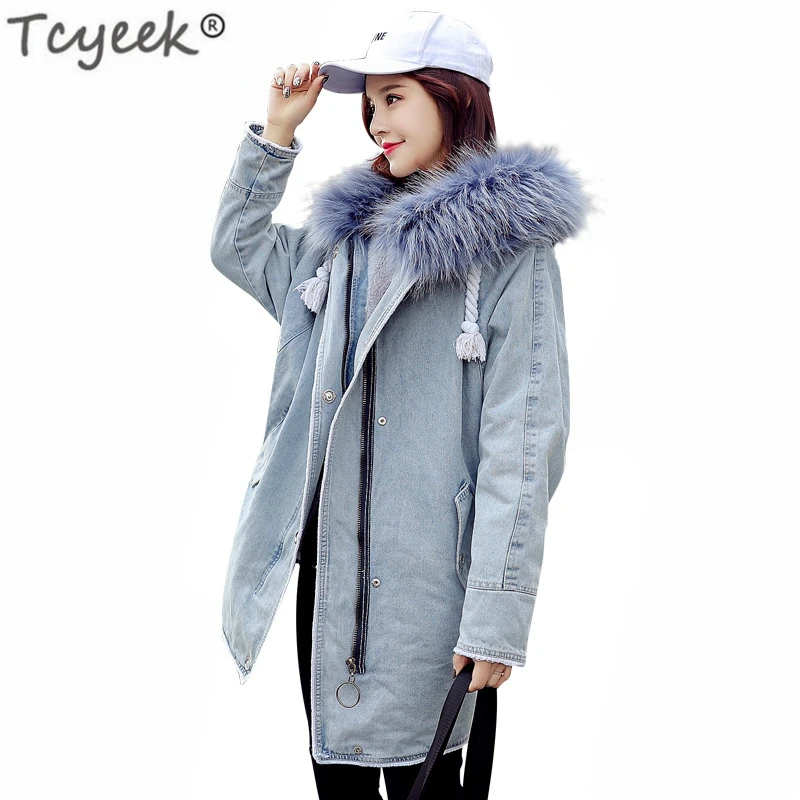 Tcyeek 2019 Ladies Clothes Winter Jacket Women Parkas Big