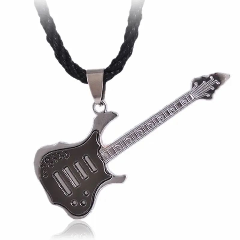 

stainless steel plating rock guitar necklace copper alloy necklace
