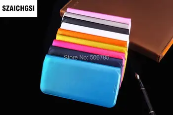 

SZAICHGSI wholesale 100pcs/lot Flip Cover PU Leather Case For Samsung Galaxy S8 Slim Wallet Card mobile Phone case