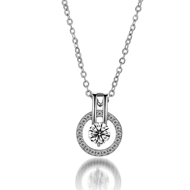 Necklace-1 Beiver блестящие Простые Свадебные три-набор ювелирных украшений для женщин лучший костюм в подарок на день рождения классическое платье для женщин - Окраска металла: Necklace-1
