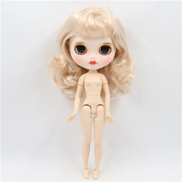 Ледяная фабрика blyth кукла 1/6 bjd Заказная кукла с яркой кожей шарнир тело новое матовое лицо с зубами бровей 30 см - Цвет: naked doll