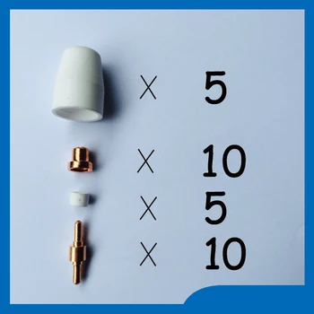 

Free shipping 30Pcs PT-31 LG-40 Air Plasma Cutter Cutting Torch Consumables KIT Plasma Nozzles TIPS Fit Cut-40 50D CT-312