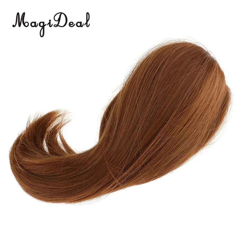 MagiDeal Fashion 28cm High-Temperature Wire Hair Doll Wig for Hair Salon 18 Inch   Dolls DIY Making Accessories Gift